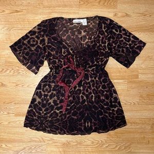 DKNY | Cheetah peplum top